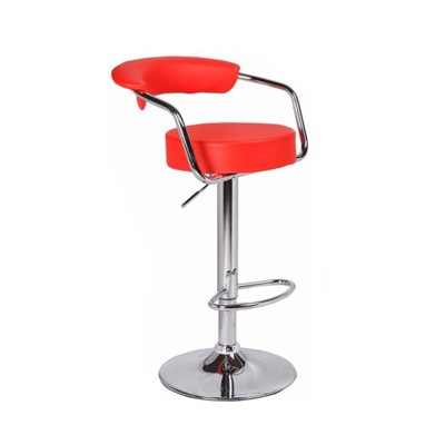 Barstool Leatherette Seat And Back With Armrest 1127