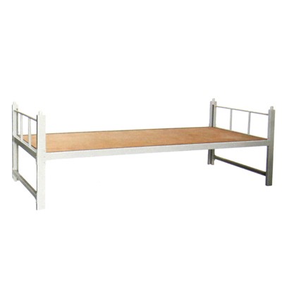 bed with steel frame