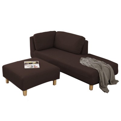 Custom Fabric Sofa With Wood Footings With Stools Ottoman Hcs25010