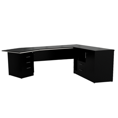 H-cjst0011 Customized L-shaped Executive Table With Drawer