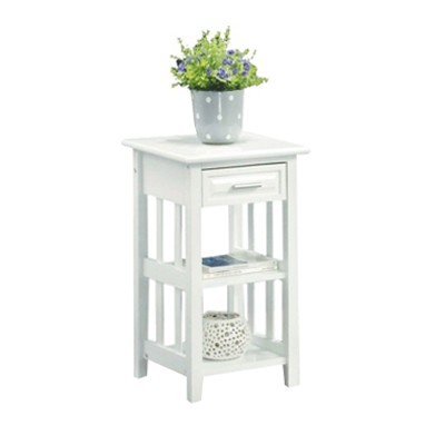 white side table