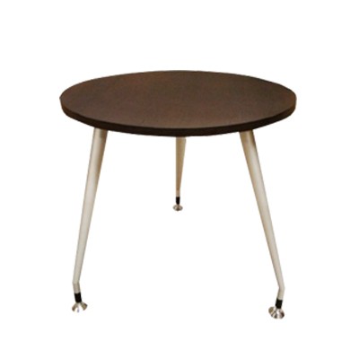 small round wooden table