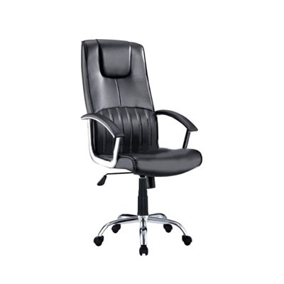 Highback Office Leather Chair With Armrest, Gaslift B065c