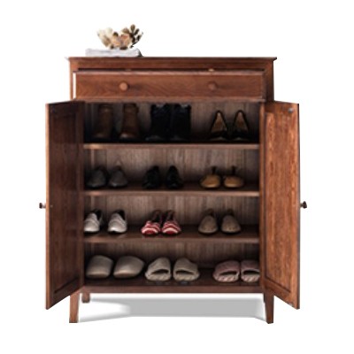 shoe rack made of wood