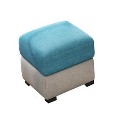 Custom Fabric Ottoman With Wood Footings Hcs25042