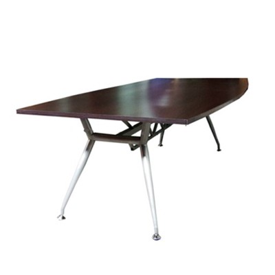 Rectangular-curved Conference Table, Melamine Board And Metal Legs-frame Bt46012