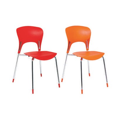 Plastic Visitor Chair With Backrest