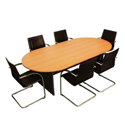Oval Conference Table, Melamine Board  2tone Oval