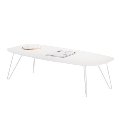 white office table
