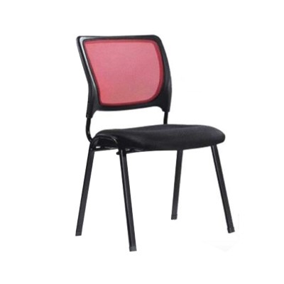 Mesh Visitors Chairs Black Sled Type Legs Ym-801-2