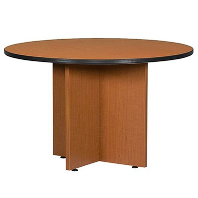 Customized Round Conference Table Melamine Board Top And Frame Hct25988