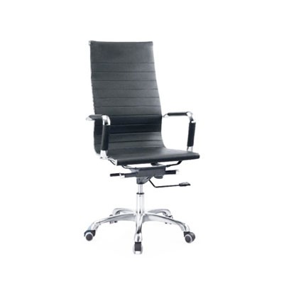 Highback Office Leather Chair W Armrest, Gaslift C-bh181