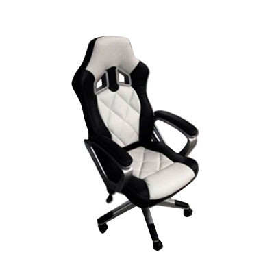 black and white gaming chair