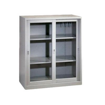 office cabinet with sliding doors