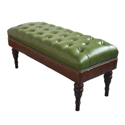 Custom Fabric Ottoman With Wood Footings Hcs25041