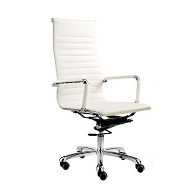 white leather executive office chair