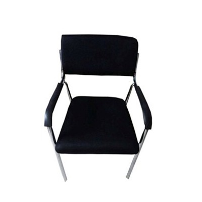 Leatherette Visitors Chairs, Steel Legs With Armrest 666