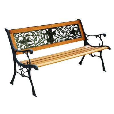 outdoor wooden park bench