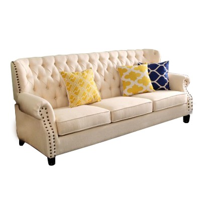 Custom Fabric Sofa With Wood Footings Hcs25017