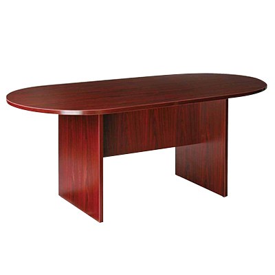 Customized Oval Conference Table Melamine Board Top And Frame Hct25989