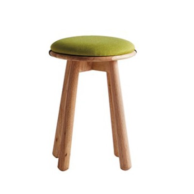Stool, 18mm-thick Solid Rubberwood, Fabric Ct01151