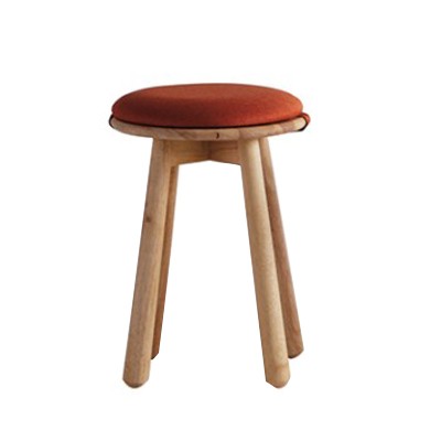 round wooden stool