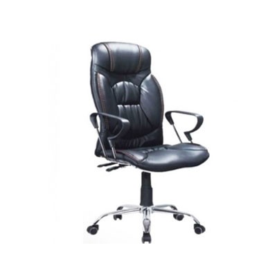 black leather chair